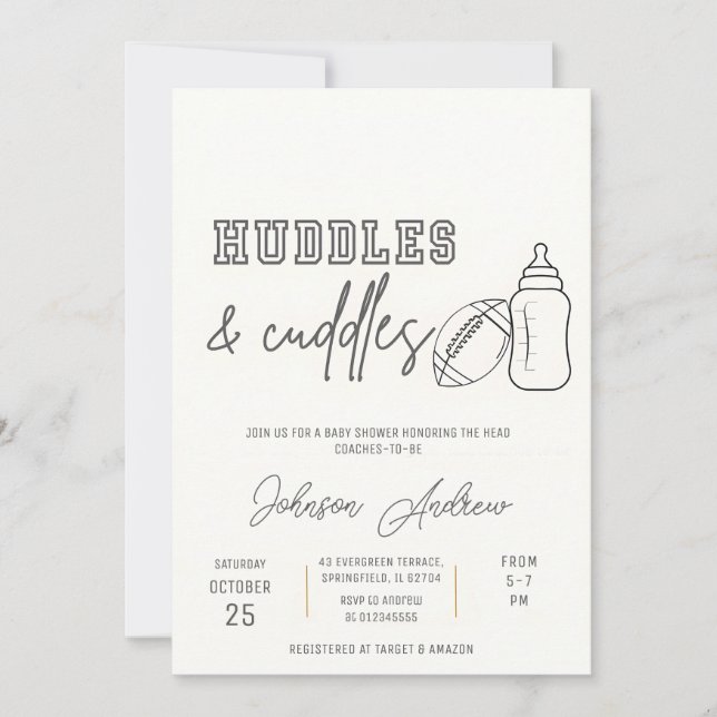 Convite Chá de fraldas de futebol do Personal Baby Boy Kic (Frente)