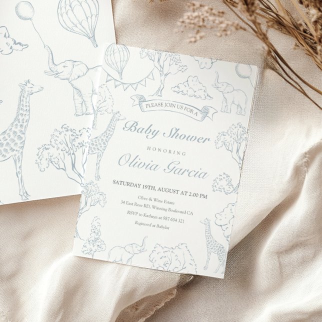 Convite Chá de fraldas de galões de ar quente (Criador carregado)