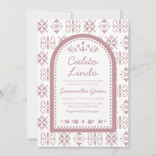 Convite Chá de fraldas de Garota Cielito Lindo