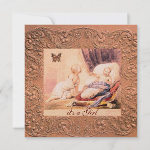 CONVITE CHÁ DE FRALDAS DE GAROTA DE PINCO COM CHUMBO