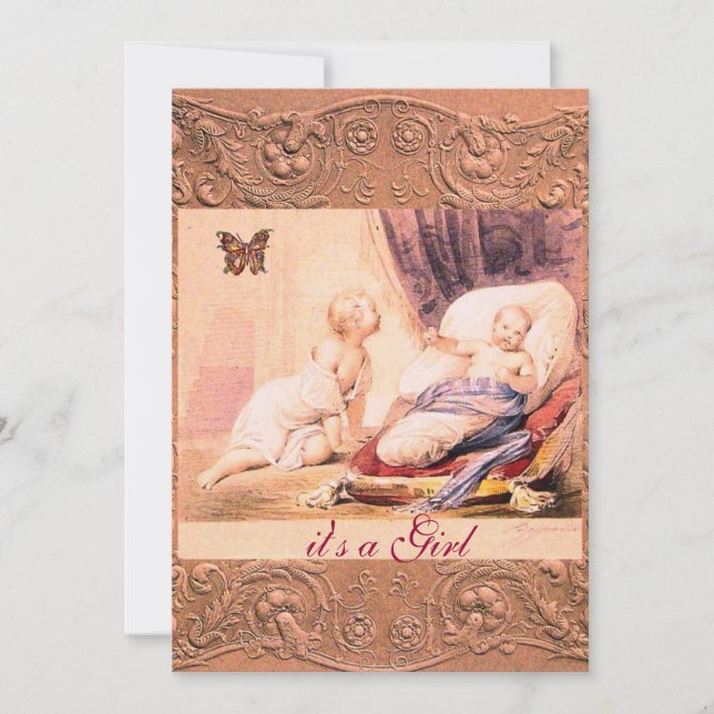 Convite Chá de fraldas DE GAROTA DE PINK COM CHAMADA DE BO (Frente)