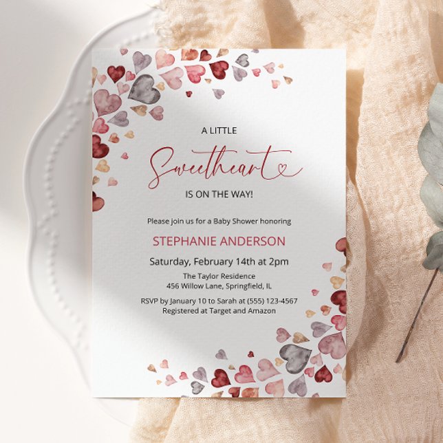 Convite Chá de fraldas de Garota Doce (Criador carregado)