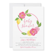 Chá de fraldas de Garota Floral de Lema Floral de 