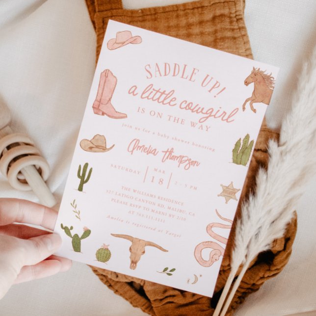 Convite Chá de fraldas de Garota Menina (Criador carregado)