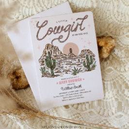 Convite Chá de fraldas de Garota Ocidental