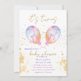 Convite Chá de fraldas de Garota Rosa-Rosa-Cana-de-Água