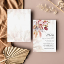 Chá de fraldas de Garota Seca de Boho Pampas Grass