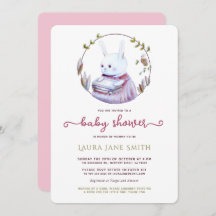 Chá de fraldas de Garota Verde Rosa do Coelho da M