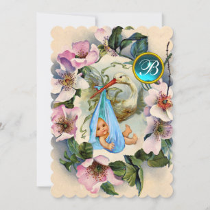 CONVITE CHÁ DE FRALDAS DE GAROTO DE ARMAZENAMENTO, ROSAS S