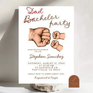 Convite Chá de fraldas de gêmeos Dadchelor