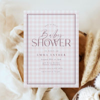 Chá de fraldas de Gingham Girl Branca de Rosas cla