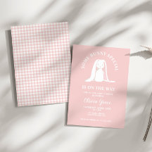 Chá de fraldas de Gingham Rosa Especial de Bunny
