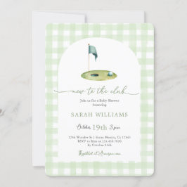 Convite Chá de fraldas de Golfe