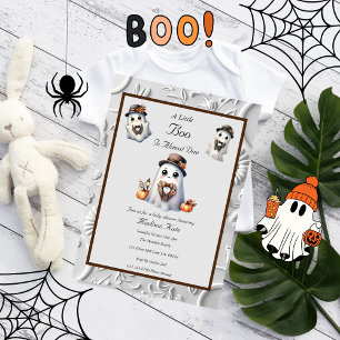 Convite Chá de fraldas de Halloween de Garota Bonita
