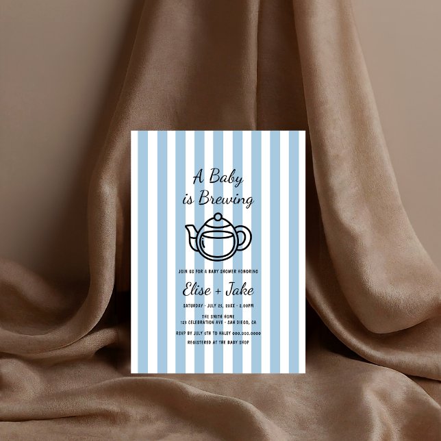 Convite chá de fraldas de ilustração - Porta do Tea (Criador carregado)