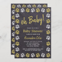 Chá de fraldas de impressão Cinza amarelo-pata