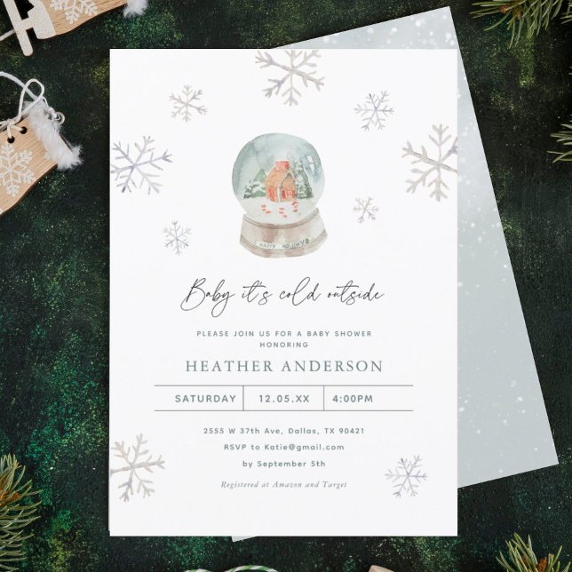 Convite Chá de fraldas de inverno da Terra Maravilha da Ne (Criador carregado)