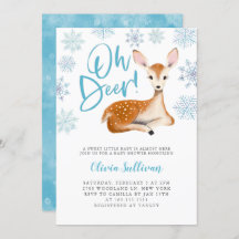 Chá de fraldas de inverno de Deer Blue