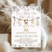 Chá de fraldas de inverno muito divertido para a n