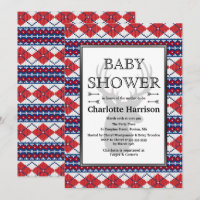 Chá de fraldas de inverno Nordic Argyle Sweater