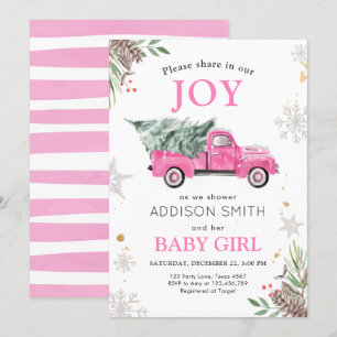 Convite Chá de fraldas de Joia de Compartilhamento de Cam