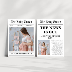 Convite Chá de fraldas de jornal neutro por gênero