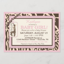 Chá de fraldas de Jumper Tutu e Girafa de Impressã