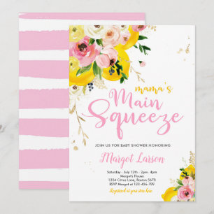 Convite Chá de fraldas de Lemon, Chá de fraldas de aperto 