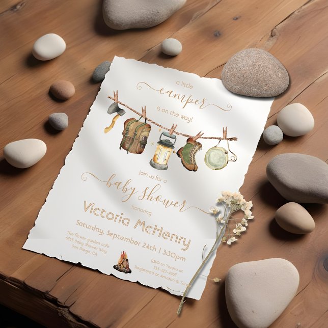 Convite Chá de fraldas de Linha de Fechamento da Aventura  (Criador carregado)