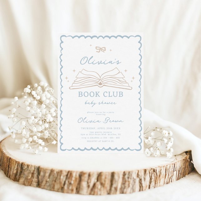 Convite Chá de fraldas de Livro Desenhado em Mão Moderna (Criador carregado)