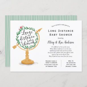 Convite Chá de fraldas de longa distância por e-mail