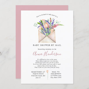Convite Chá de fraldas de longa distância por e-mail