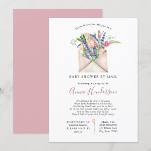 Convite Chá de fraldas de Longa Distância por Email