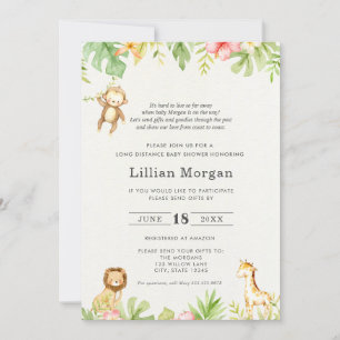 Convite Chá de fraldas de Longa Distância por Email