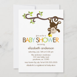 Convite Chá de fraldas de Macaco Reprodutor