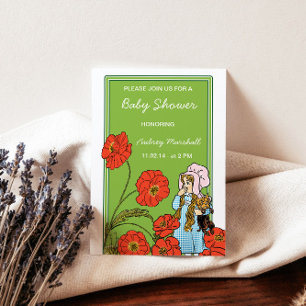 Convite Chá de fraldas de mágico de Oz do vintage