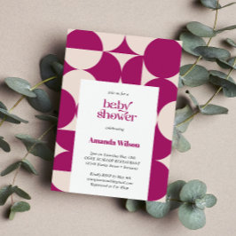 Convite Chá de fraldas de Meio século de Escala em Círculo