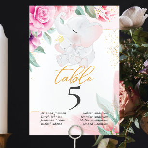 Convite Chá de fraldas de menina elegante personalizado