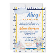 Chá de fraldas de Menino Curto Náutico