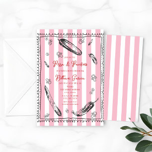 Convite Chá de fraldas de Menino de Esboço de Pepinos Paci