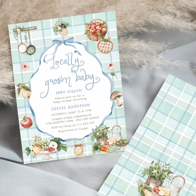 Convite Chá de fraldas de Meninos Agricultores Cultivados  (Criador carregado)