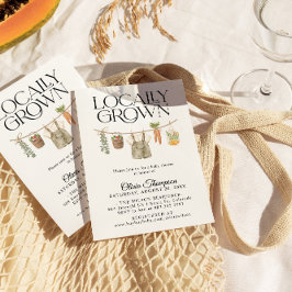 Convite Chá de fraldas De Mercado De Agricultores Cultivad