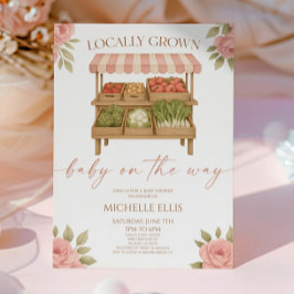 Convite Chá de fraldas de mercado do criador de bebês em c