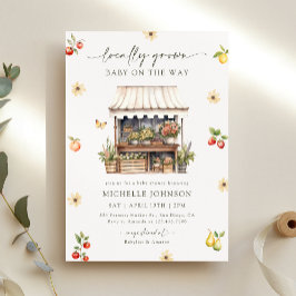 Convite Chá de fraldas De Mercado Russo De Agricultores Cu