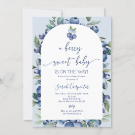 Convite Chá de fraldas de mirtilo