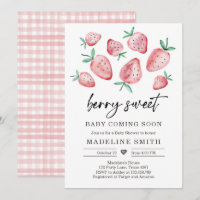 Chá de fraldas de morango Convide Berry Sweet Baby
