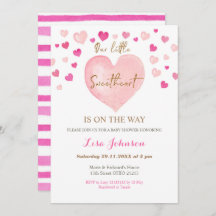 Chá de fraldas de Namorados de Coração Rosa