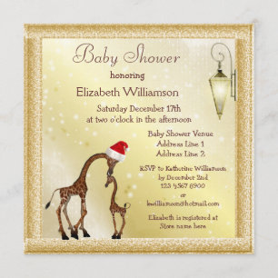 Convite Chá de fraldas de Natal da Chic Mom & Baby Giraff