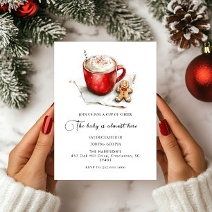 Convite Chá de fraldas de Natal de Chocolate Quente Cheer