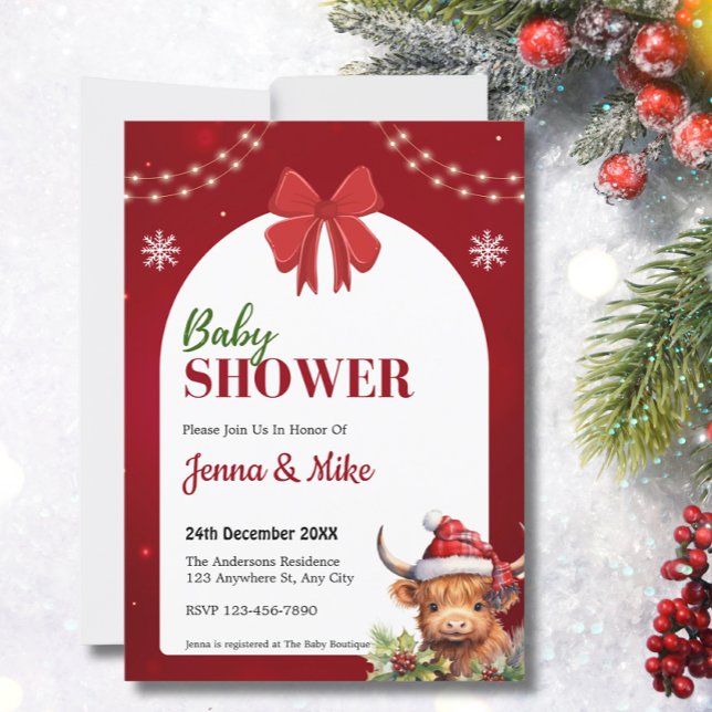 Convite Chá de fraldas de Natal do Fvitelo das Terras Alta (Criador carregado)